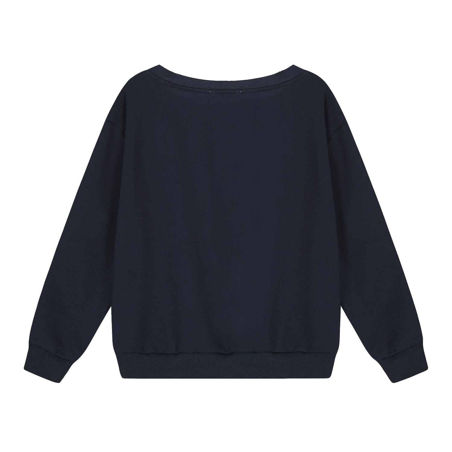Oversized Diagonal Graphic Sweatshirt