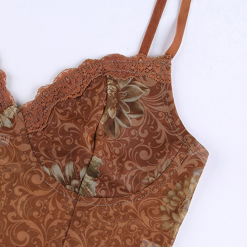 Ladies Sheer Plunge Shaping Vest