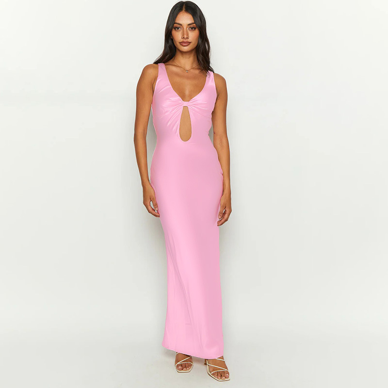 Bodycon Cutout V-Neck High Waist Dress