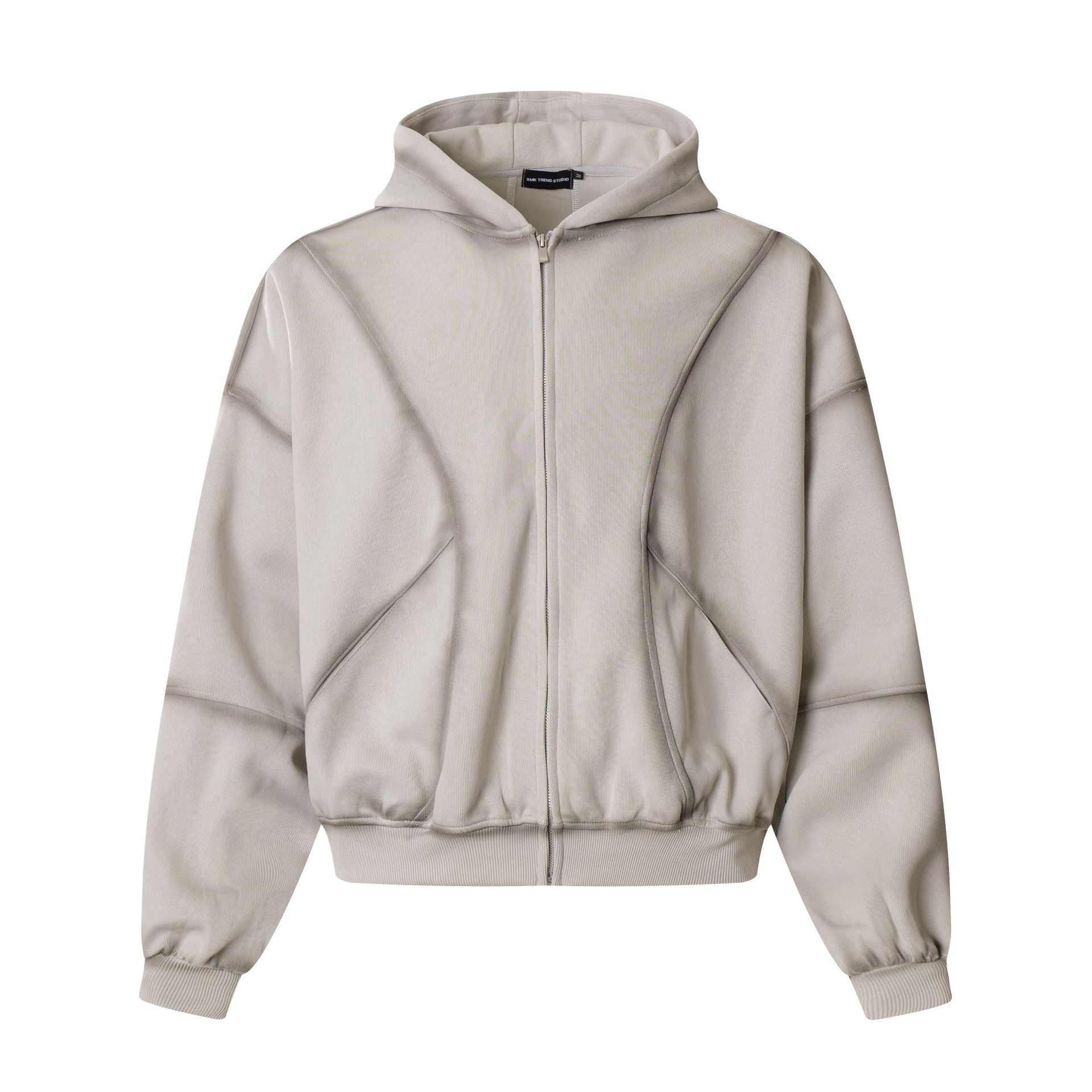 Retro Geometric Cotton Loose Fit Hoodie