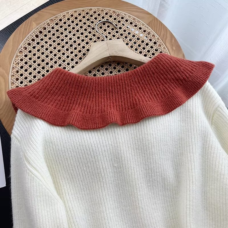 Ladies Fall Mock Collar Cardigan