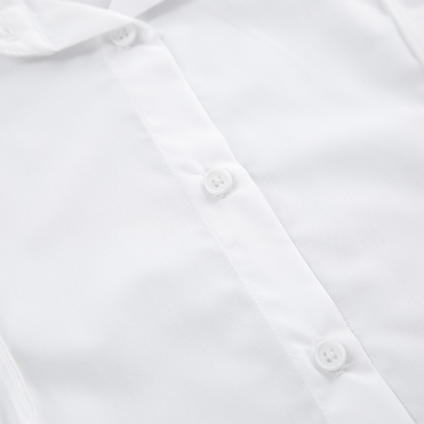 Office Cotton Polyester Lapel Relaxed Fit Top