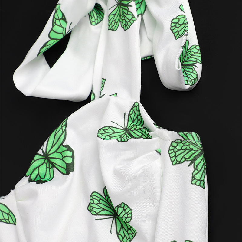 Sleeveless Tube Patterned Bodycon Dress