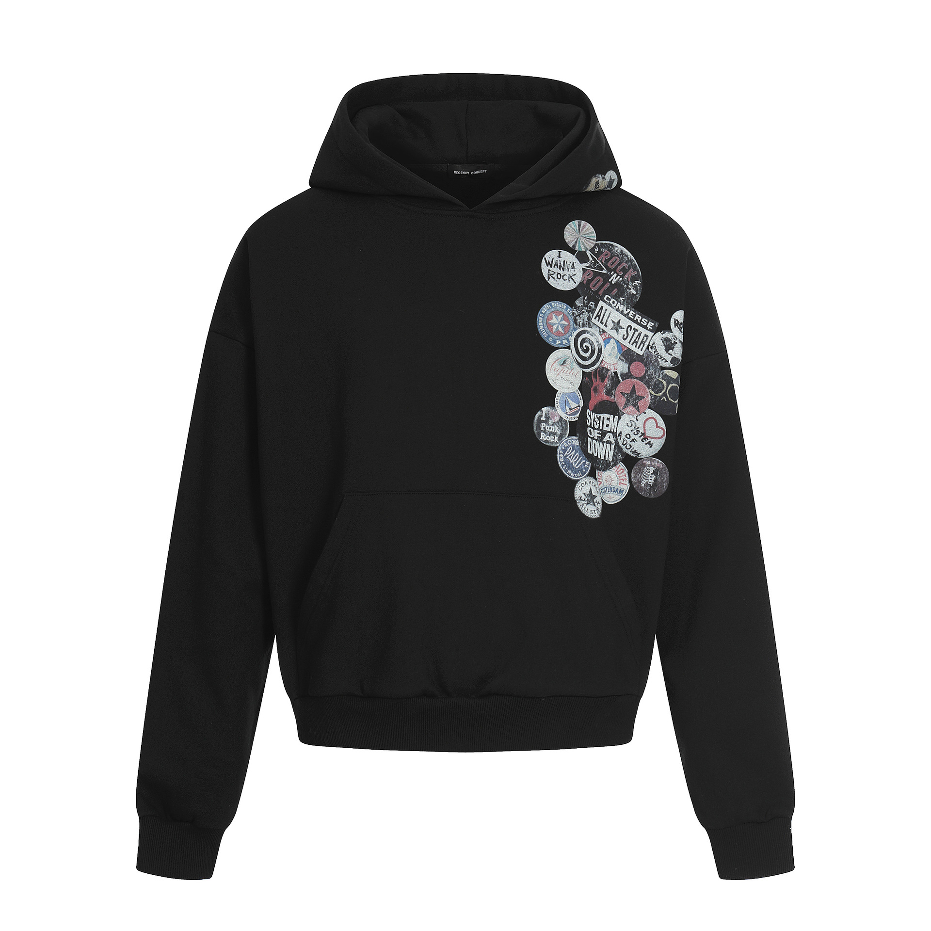Street Trend Cotton Oversized Hoodie Cartoon Pattern