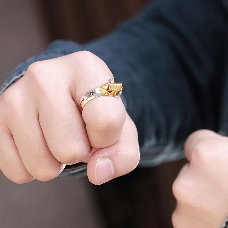 Sweet & Cool Style Digital Monster Ring Dragon Sword Metal Garurumon Anime Ring Couple Matching Rings