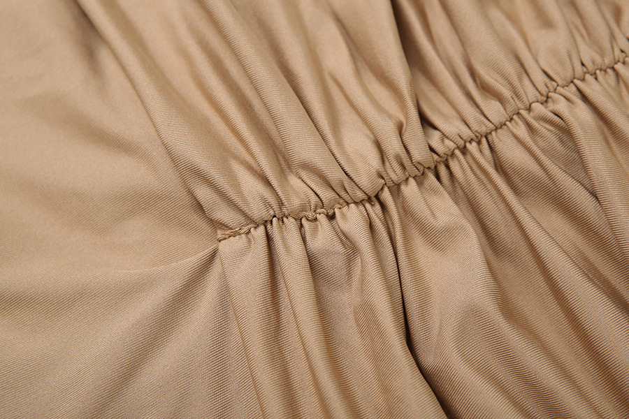 Sleeveless Stand Collar Cutout Pleated Waist-Defined Bodycon Dress