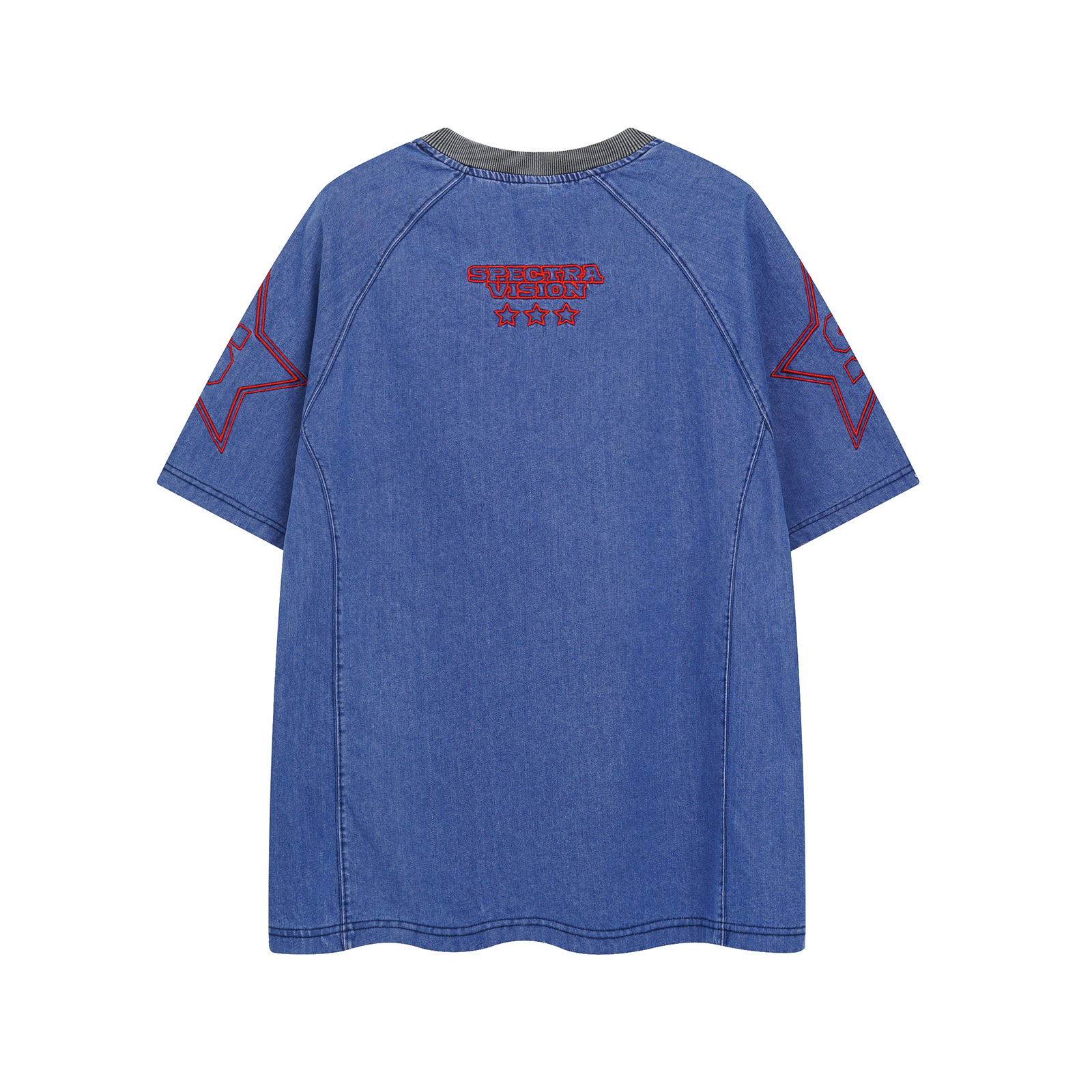 Unisex Oversized Cotton V-Neck Letter Tee