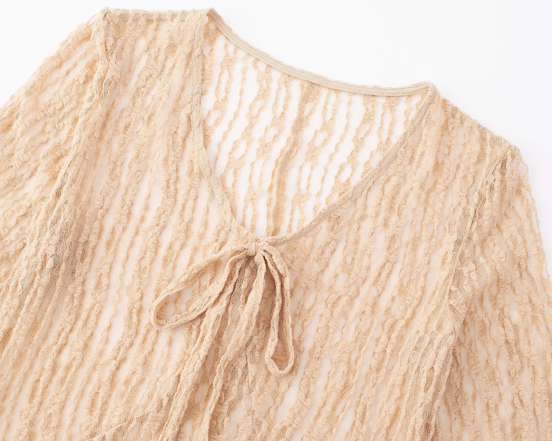 Drawstring Belted Figure-Flattering Dress