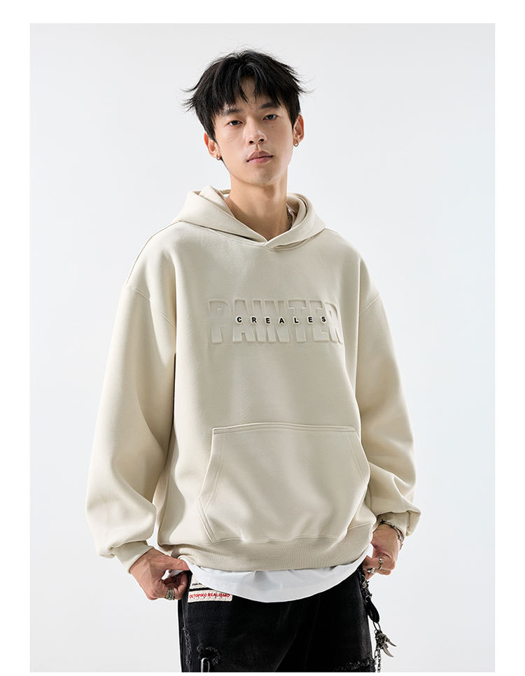 American Oversized Solid Cotton Hoodie Sweatshirt