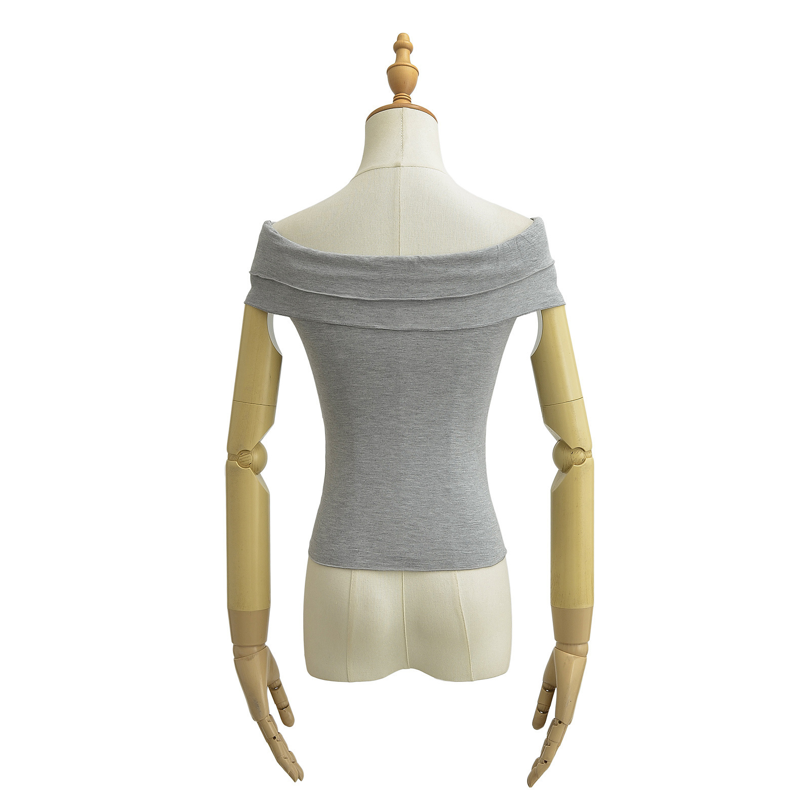 Sexy Asymmetric Neckline Cropped Sleeve Shirt