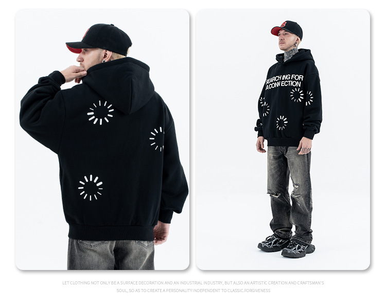 Streetwear Thick Cotton Loose Fit Hoodie