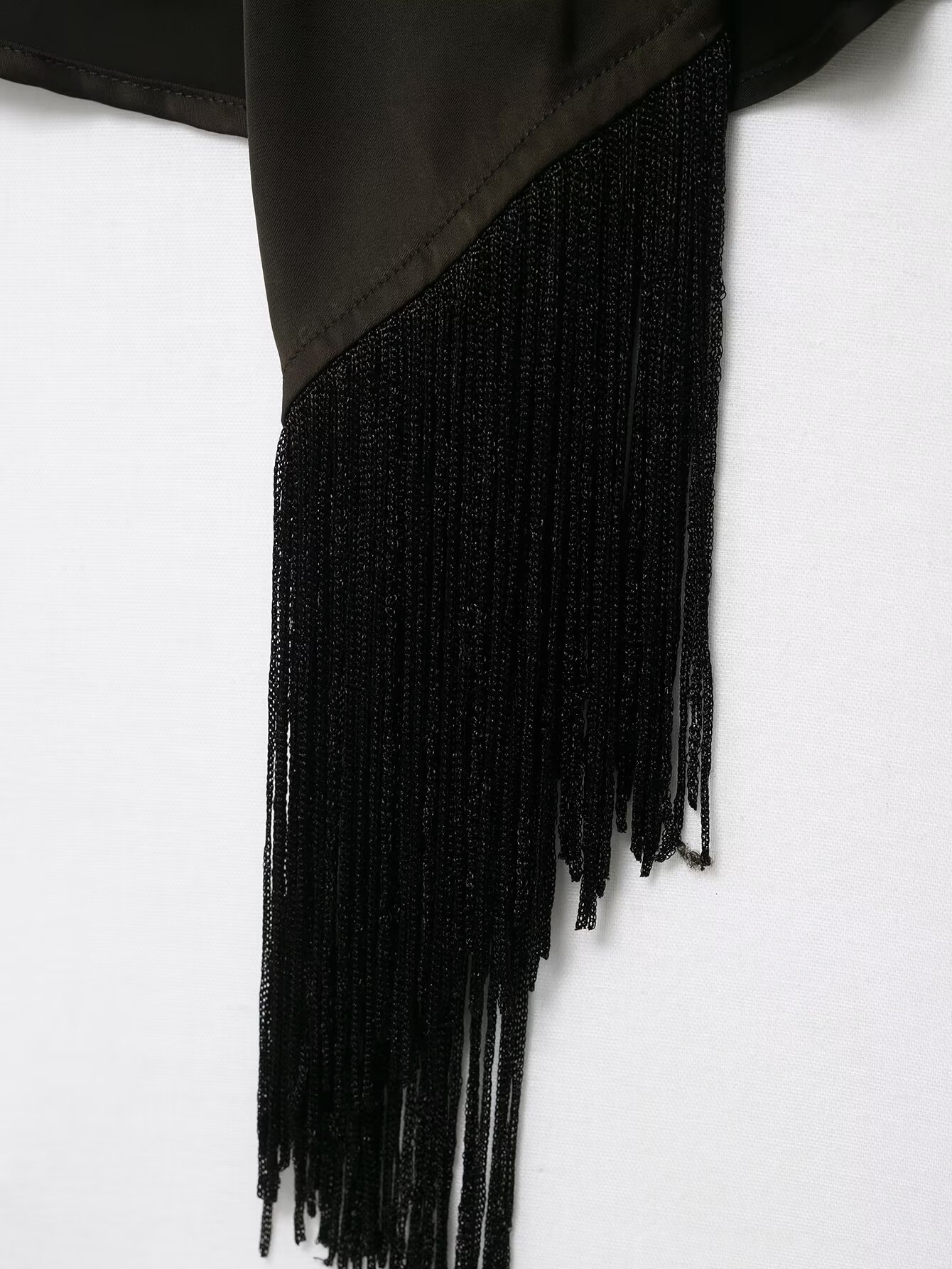 Draped Fringe Polyester Vest