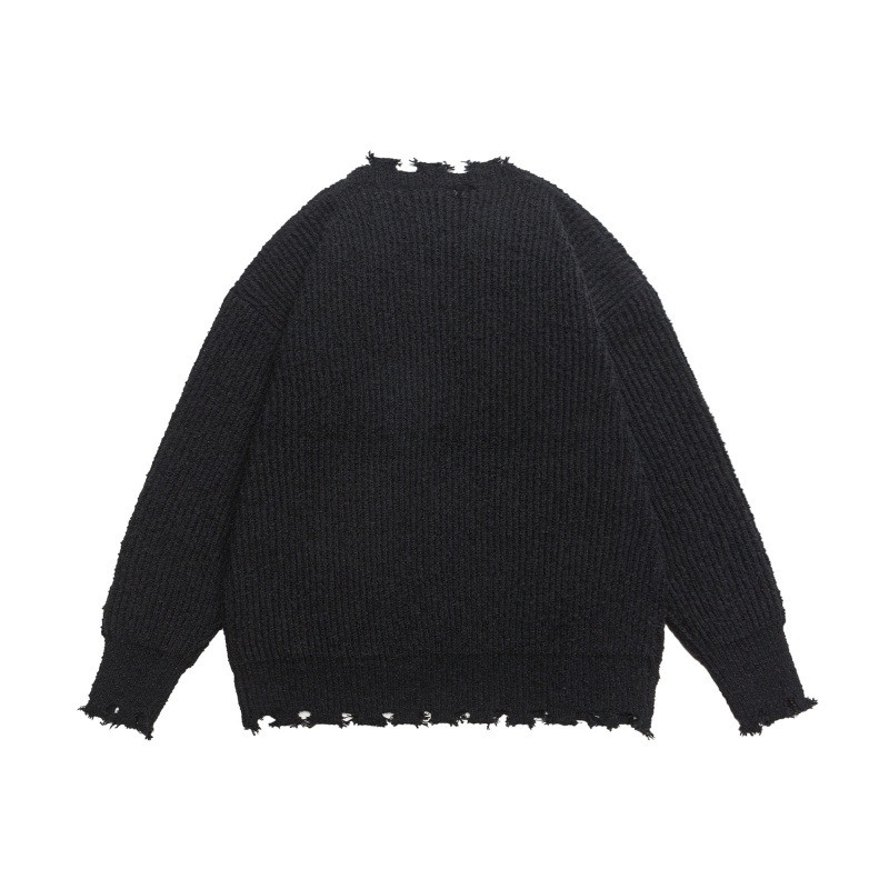 Oversized Color Block Sweater Long Sleeve Polyester