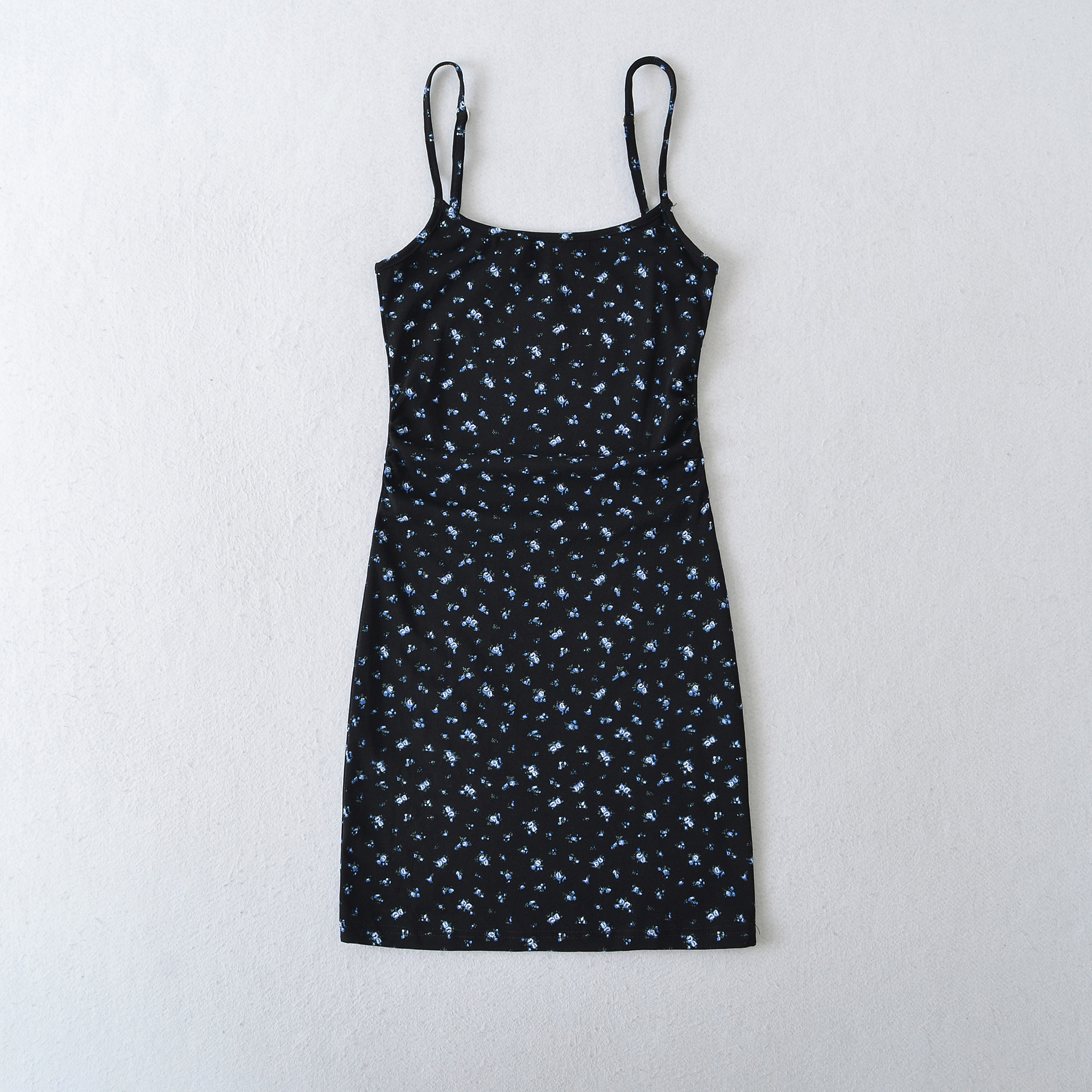 U-neck floral camisole skirt