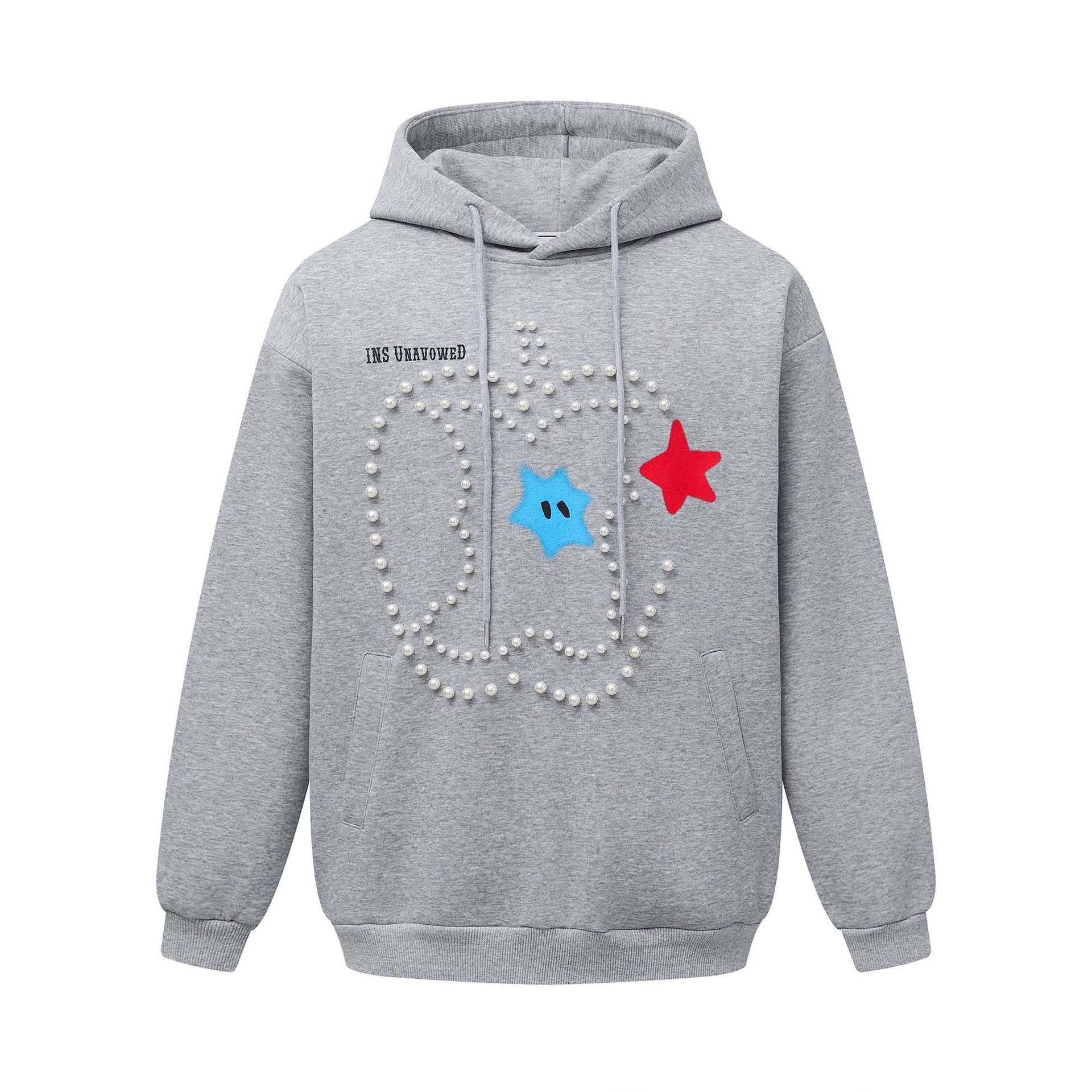 Vintage Cotton Studded Hoodie