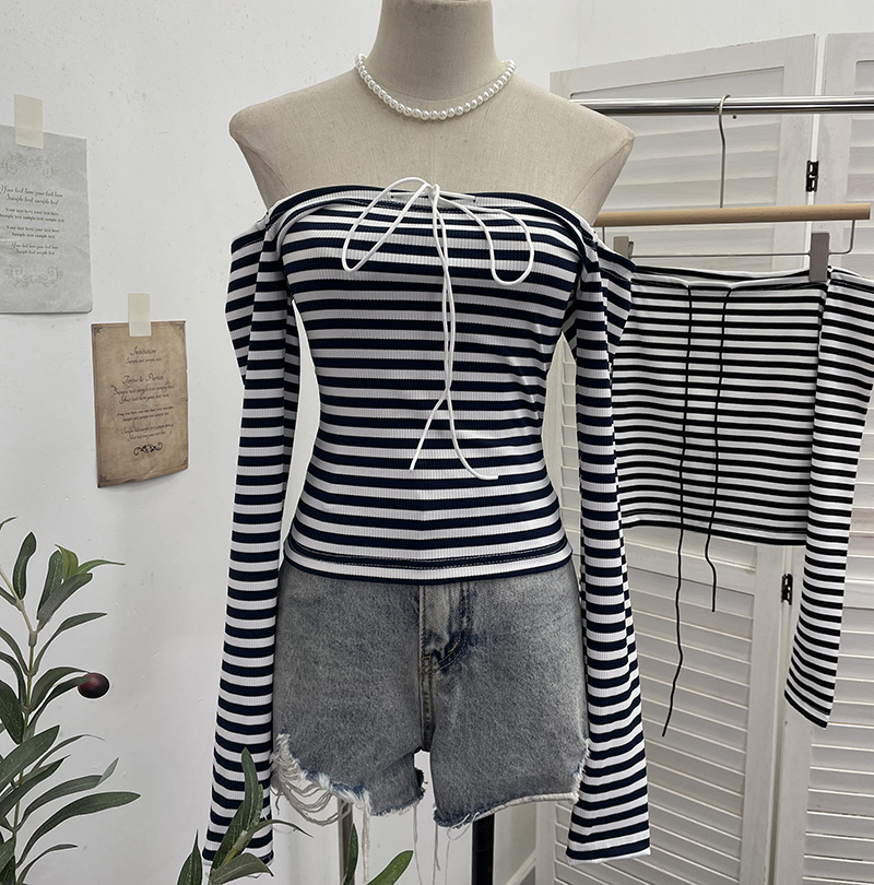 Celebrity Slim Fit Asymmetric Wrist-Length Crop Top