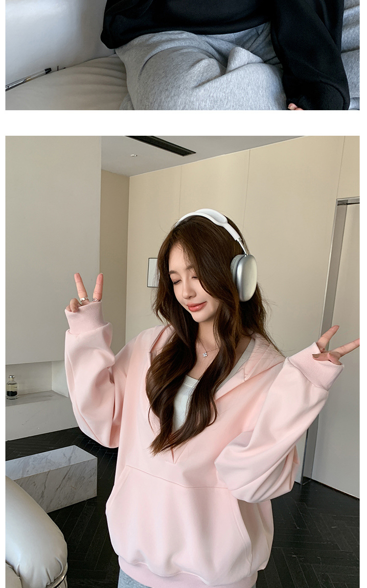 Ladies Loose Fit Cotton Blend Hoodie