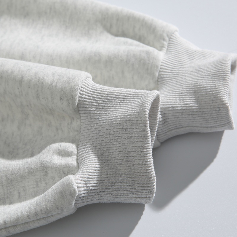 Oversized Cotton Twin Band Mock Neck Hoodie