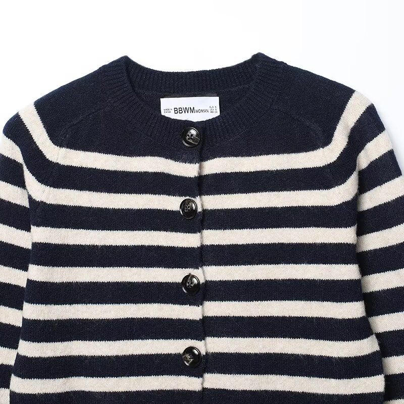 Loose Fit Stripe Long Sleeve Sweater