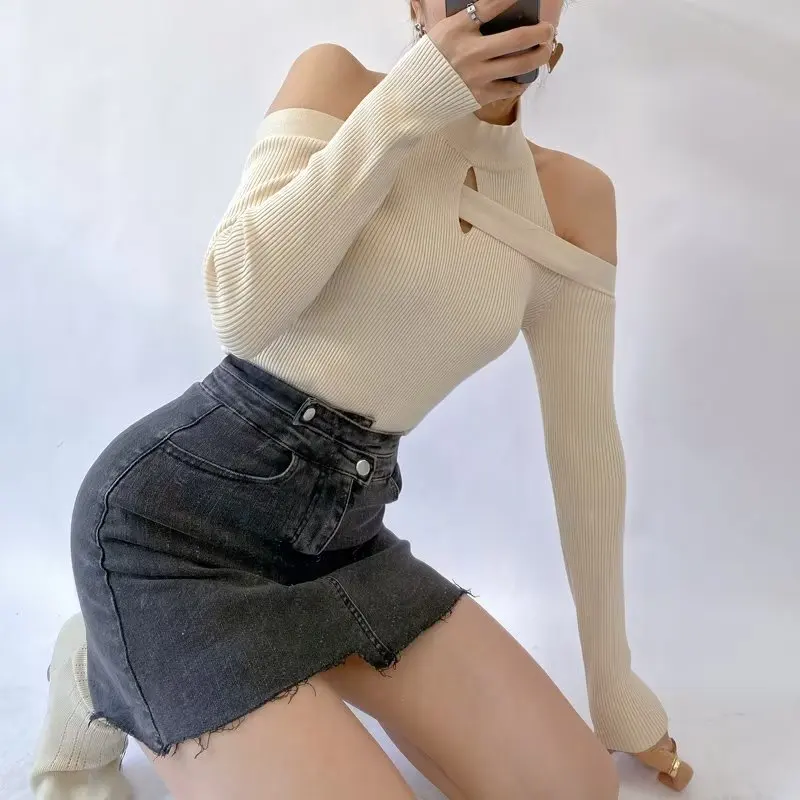Blush Spandex Upper Arm Cutout Wrap Sweater