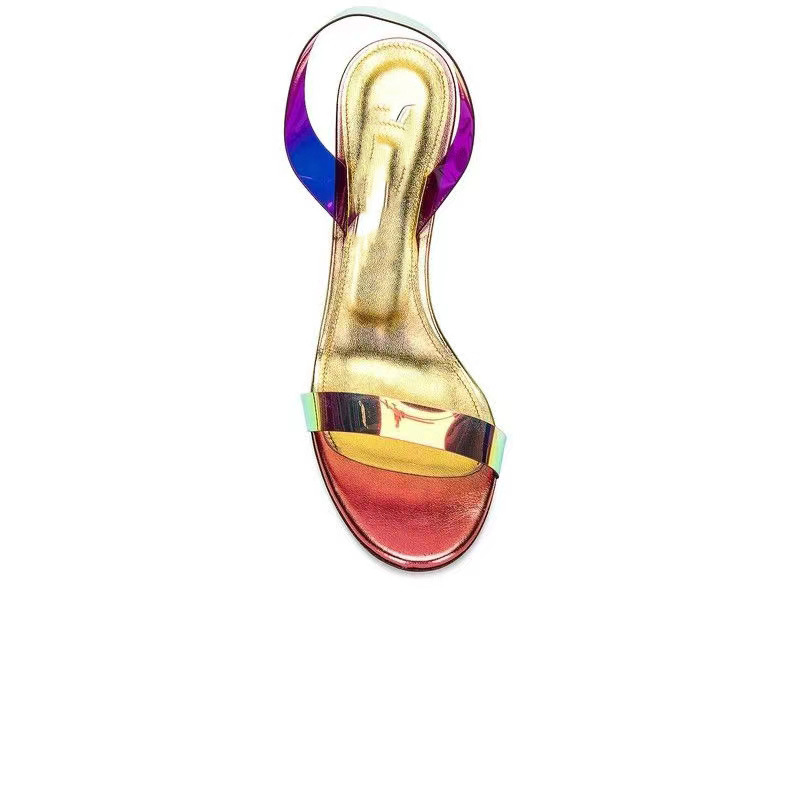 New round head strip with a fashionable and minimalist look, slim and slim, ultra-high heels, and a large size sandal for women