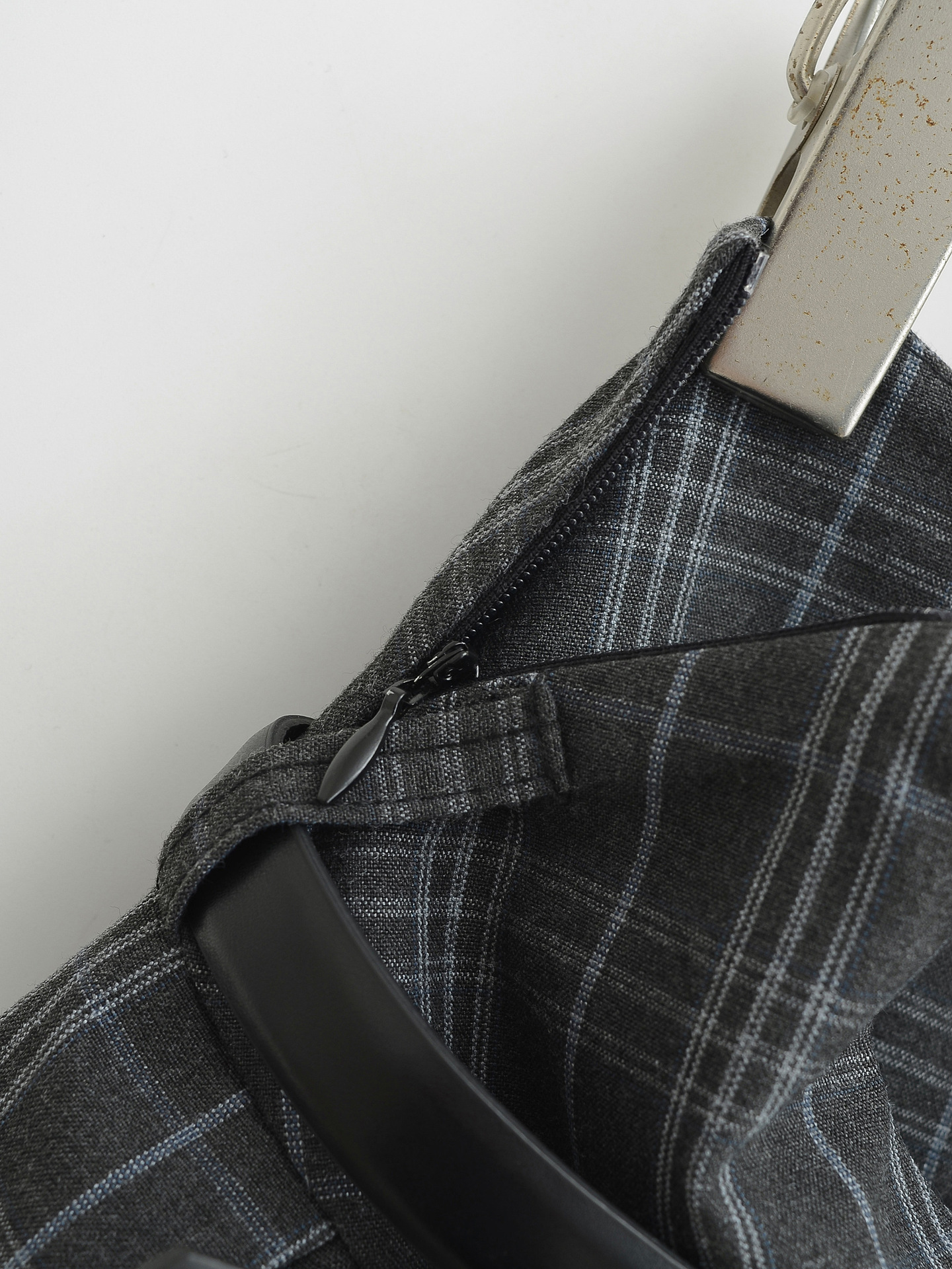 High Waist Slimming Small Plaid Belt Pleated Skirt Short Skirt