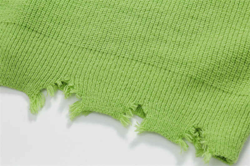 Oversized Long Sleeve Color Block Workwear Sweater