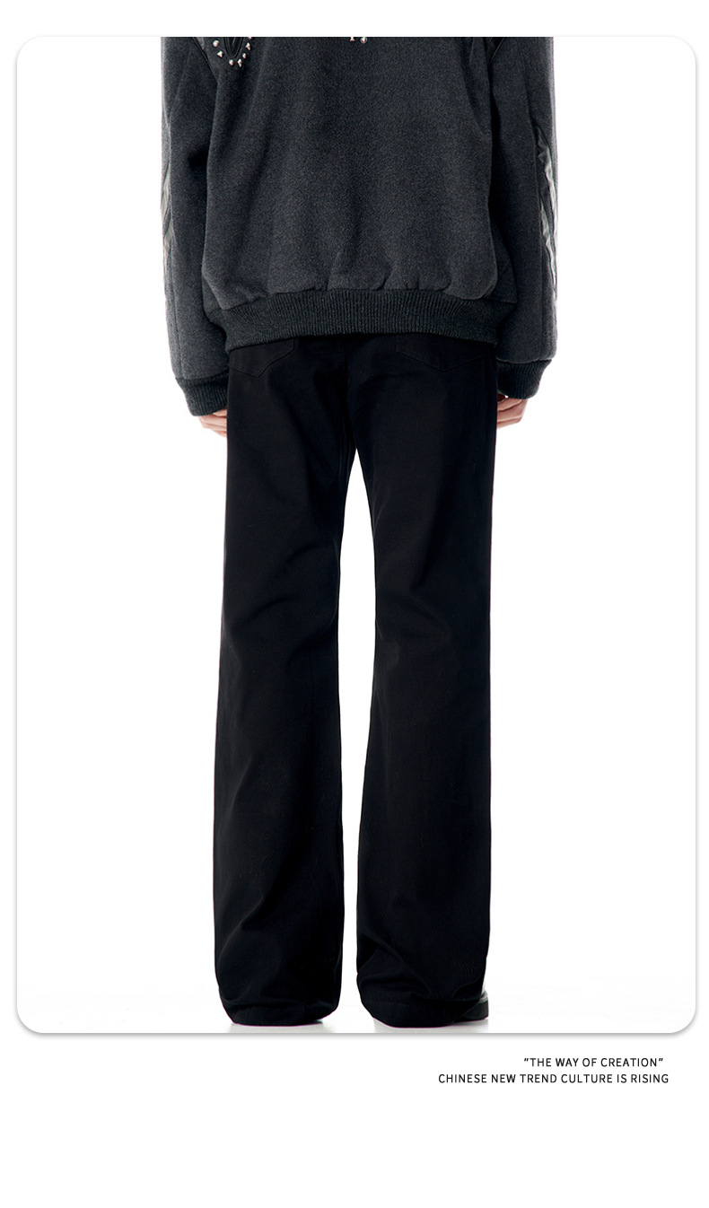 Tapered Black Casual Dress Pants for Men and Women Slim Fit Cleanfit Long Pants