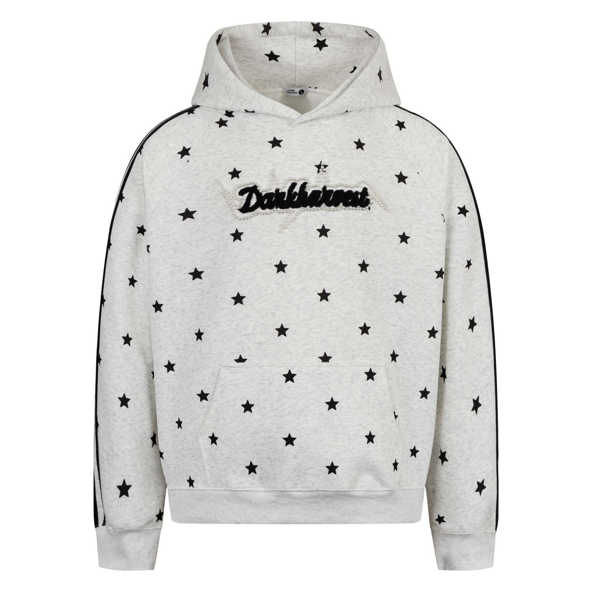 City Cotton Alphabet Stitched Oversized Hoodie