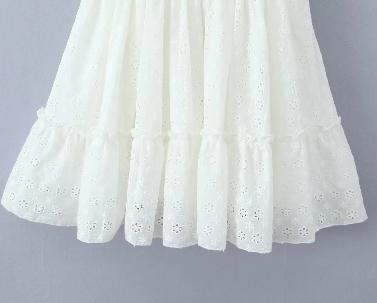 A-Line Square Neck Sleeveless Cotton Solid Strappy Dress