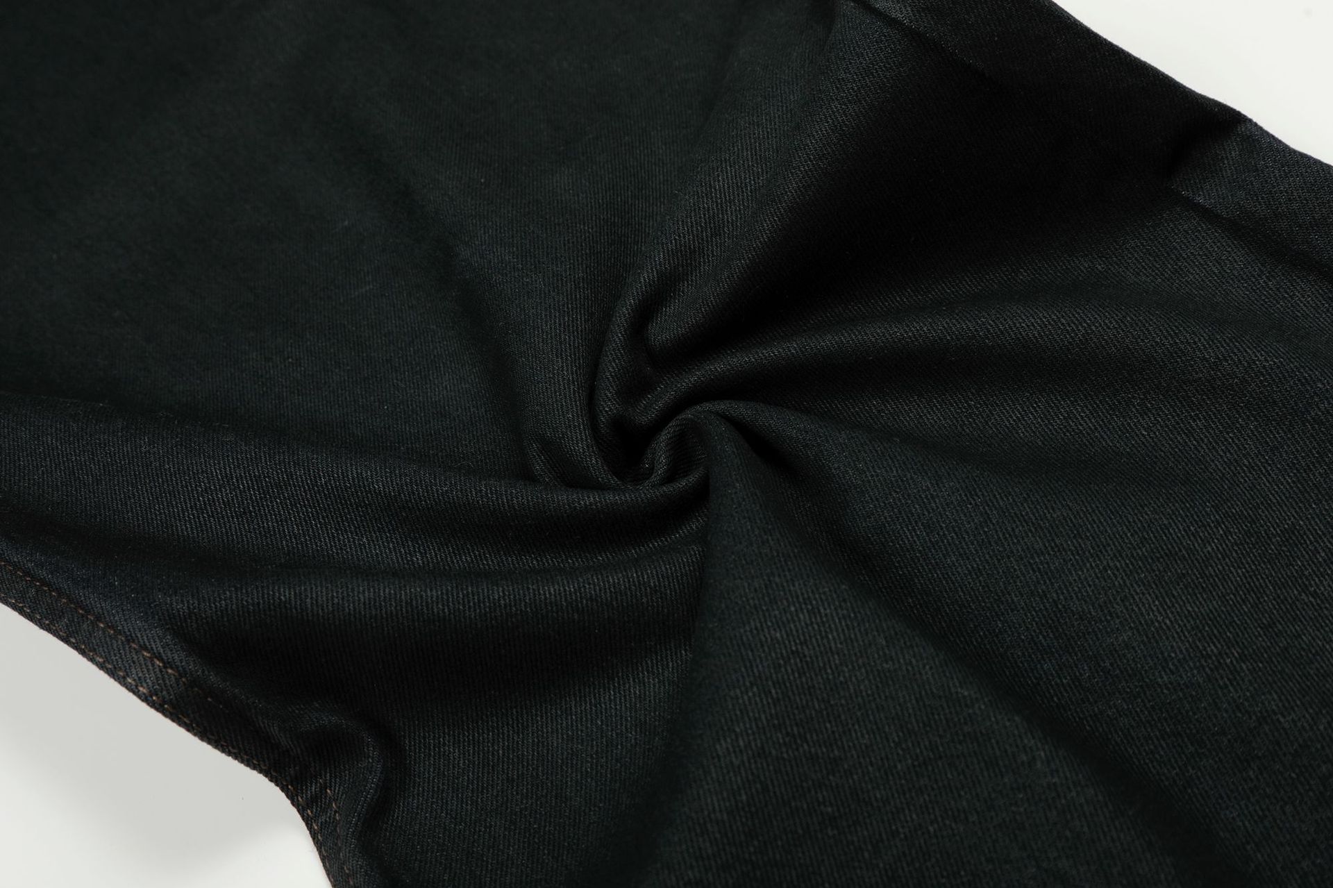 Street Retro High-End Waxed Black Craft Design Unisex Loose Dagger Cut Jeans
