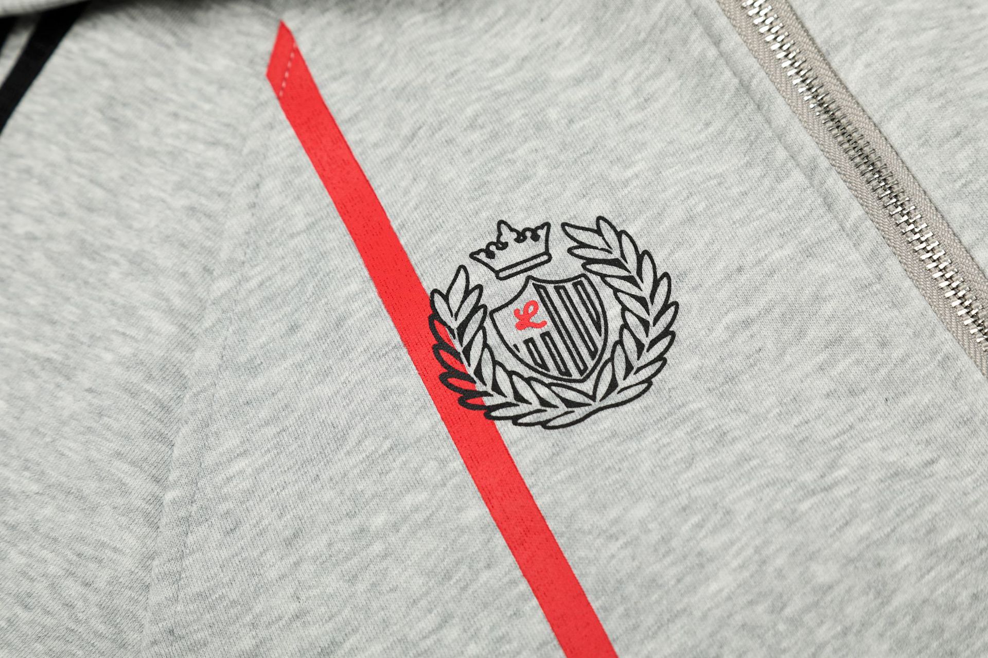 Three bar sports hoodie jacket cardigan sweatshirt for men