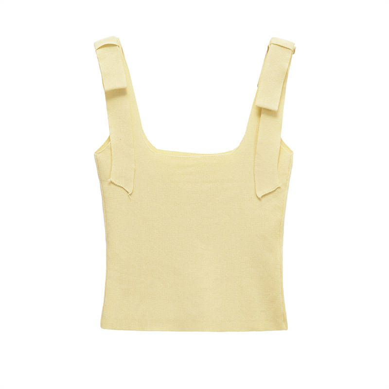 Ladies Open Front Polyester Sleeveless Top