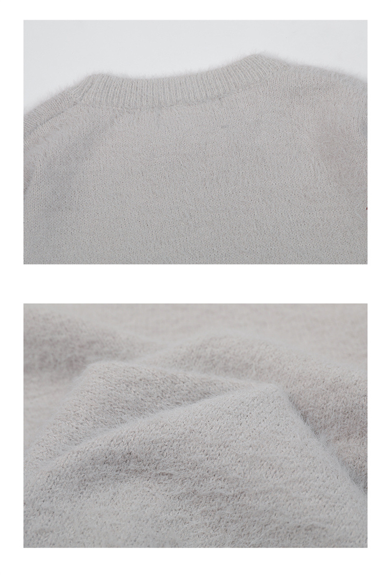 Unisex Japanese Workwear Loose Fit Color Block Sweater