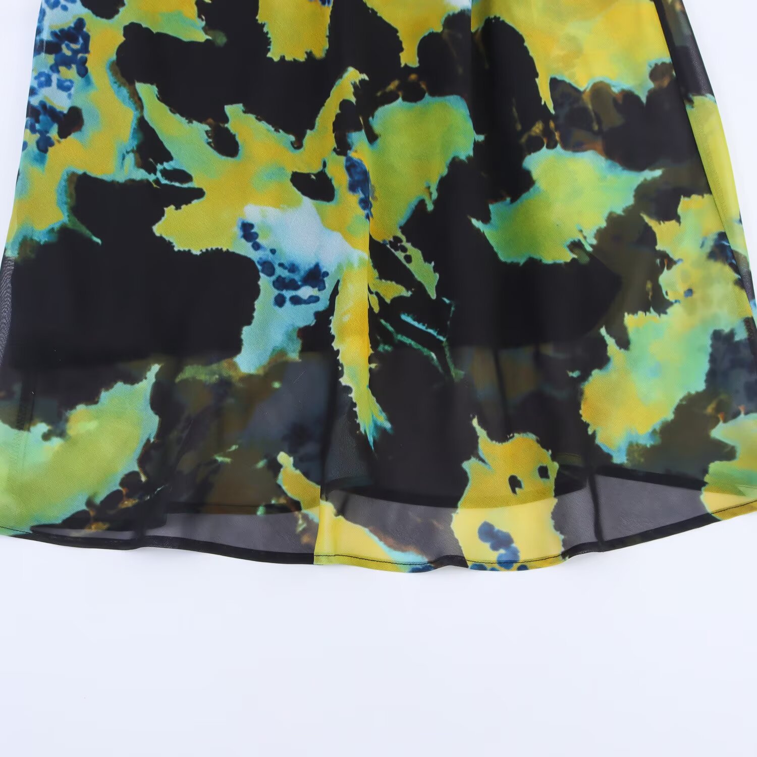 Patterned Tie Halter Open Back Dress