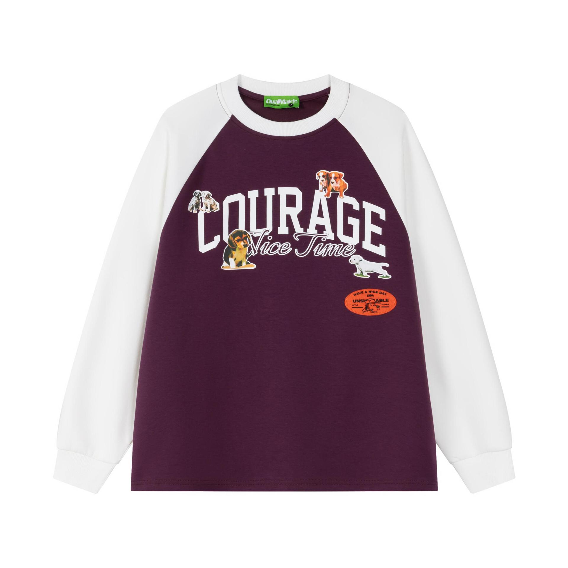 Cotton Dog Graphic Print Sweatshirt