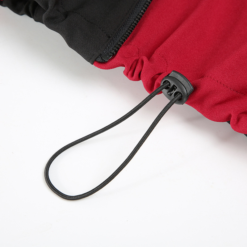 Zipper splicing contrasting color personalized casual pants