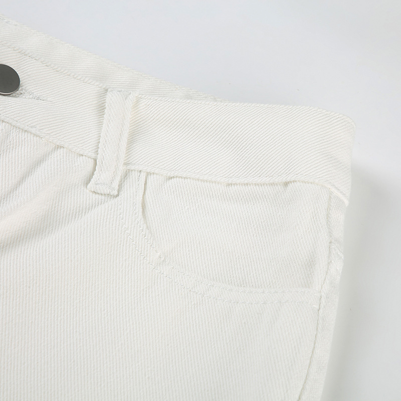Solid color casual minimalist jeans