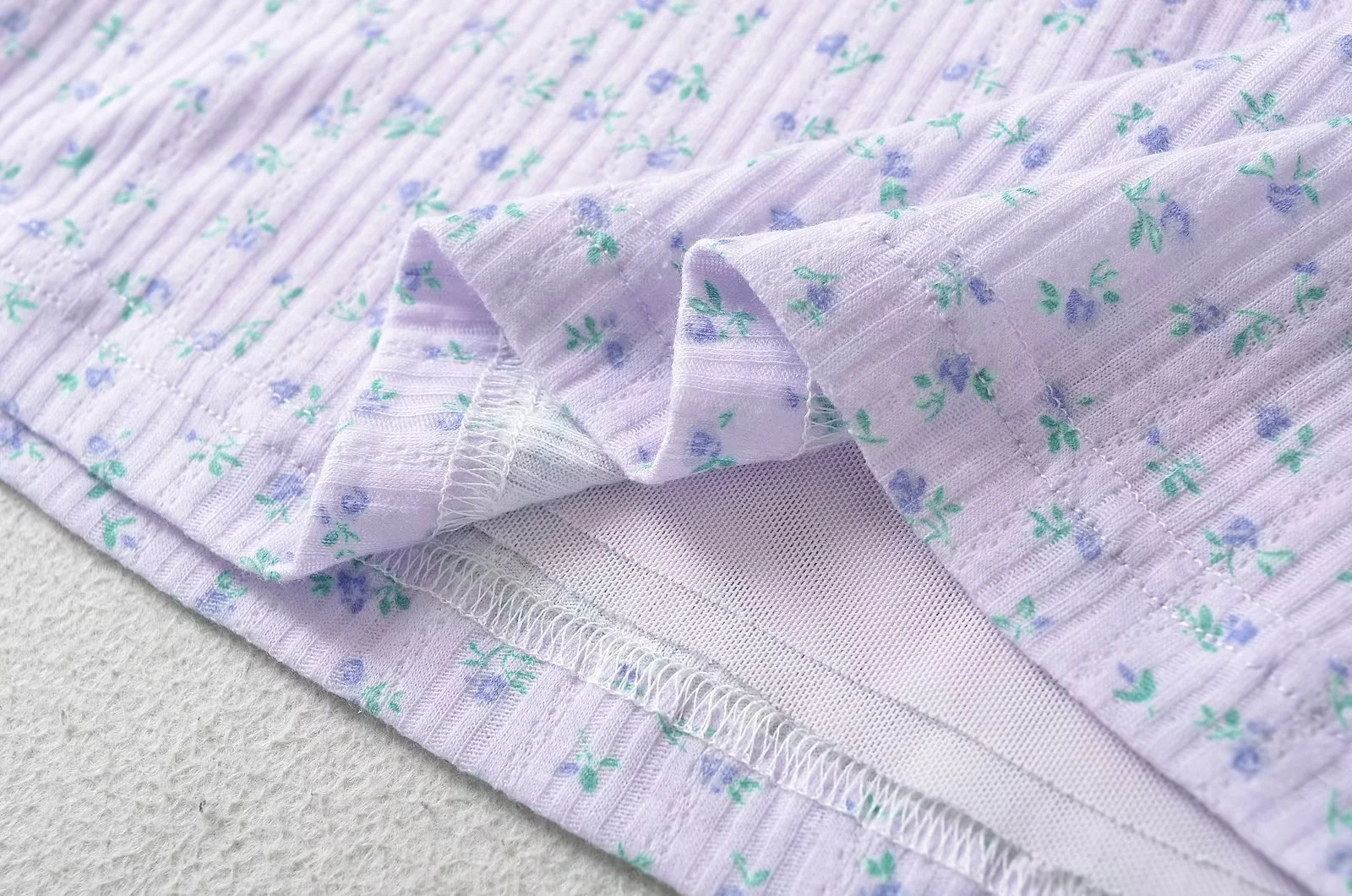 Crossover Knit Flower Mini Skirt