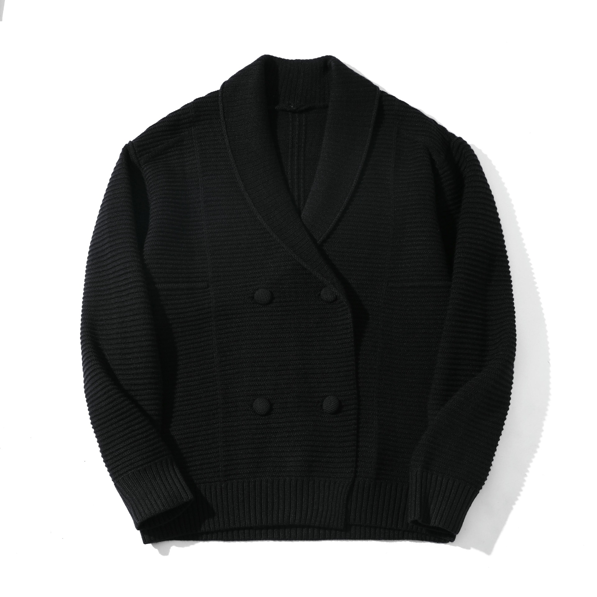Japanese Workwear Nylon Jacquard Long Sleeve Oversized Cardigan
