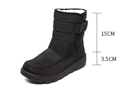 Winter New Snow Boots Women's High Top Waterproof Cotton Shoes Casual Short Tube Plush Plus Large Cotton Boots 43 Amazon