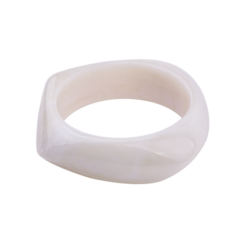 Vintage Colorful Resin Cuff Bracelets Bangles for Women Acrylic Irregular Geometric Wide Bracelet Charms Female Jewelry