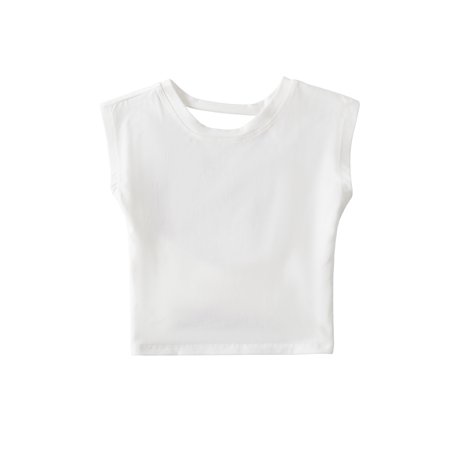 Cross over large backless sexy short T-shirt