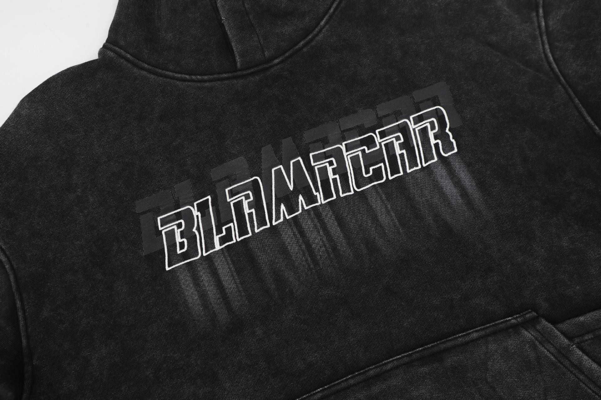 Retro Graphic Faded Cotton Polyester Hoodie