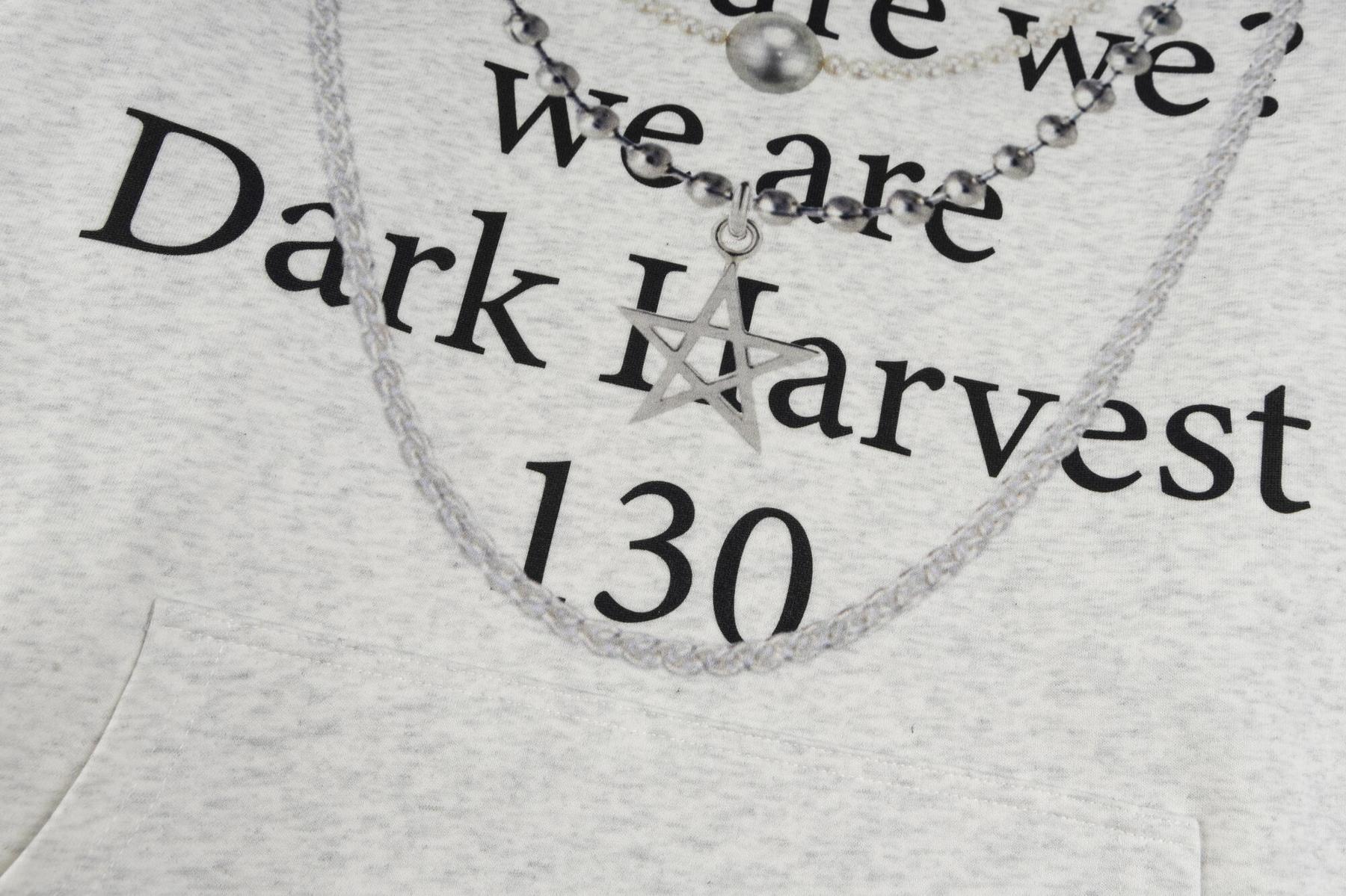 Milk Silk Dangling Beads Graphic Hoodie