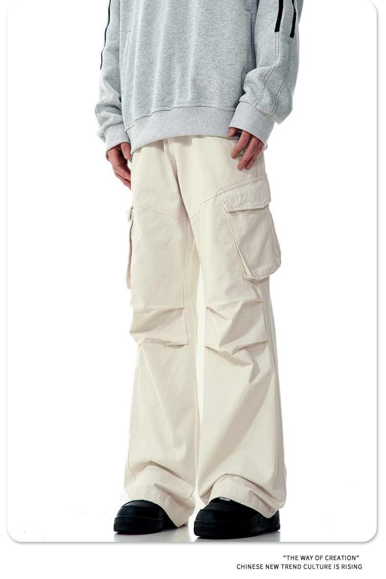 Work Pants for Men and Women Loose Straight Leg Casual Long Trousers