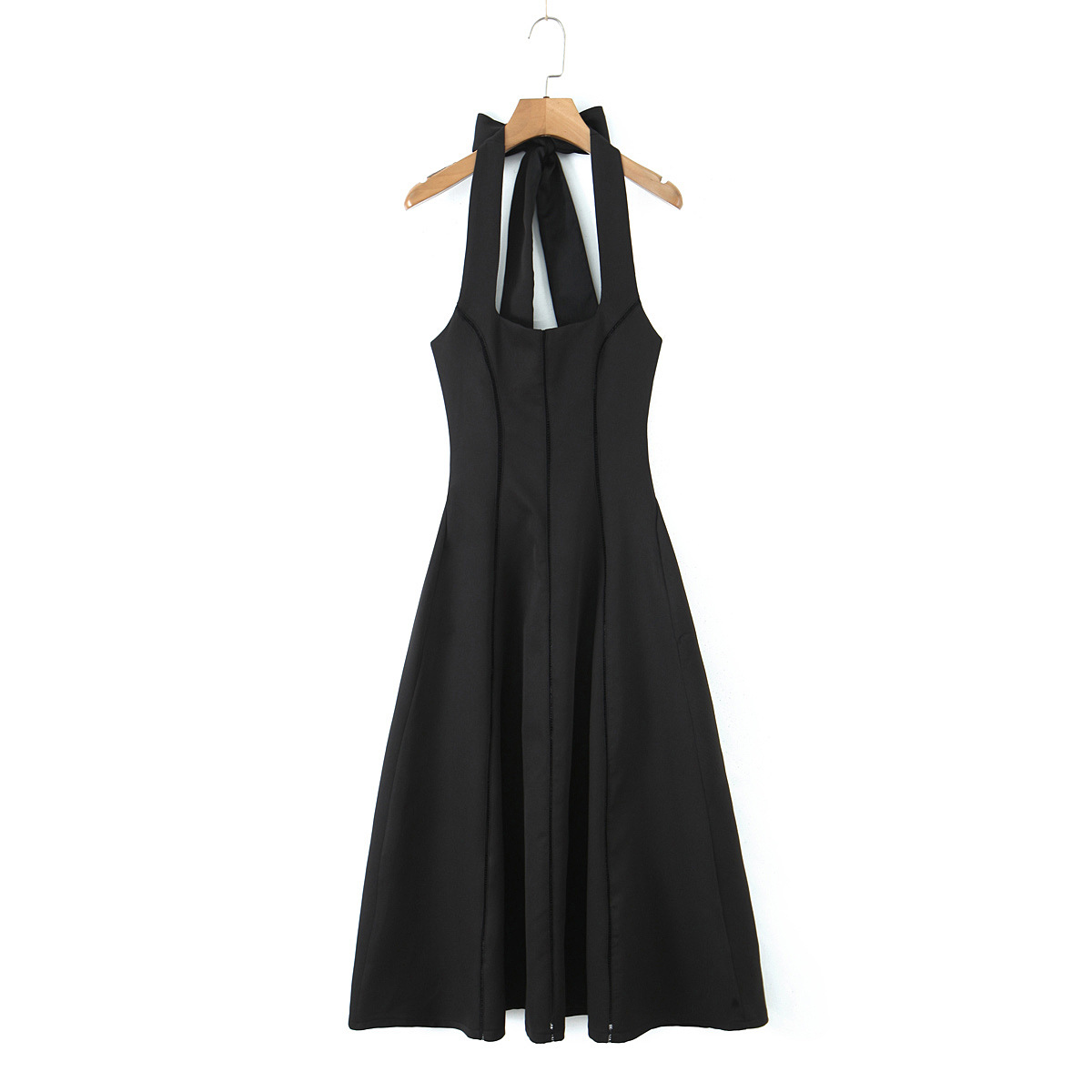 Strapless Sleeveless High Waist Polyester Commute Long Dress