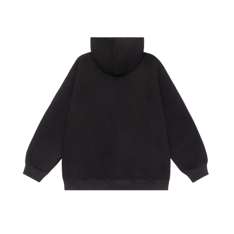 Oversized Cotton Marine Life Graphic Hood Sweatshirt