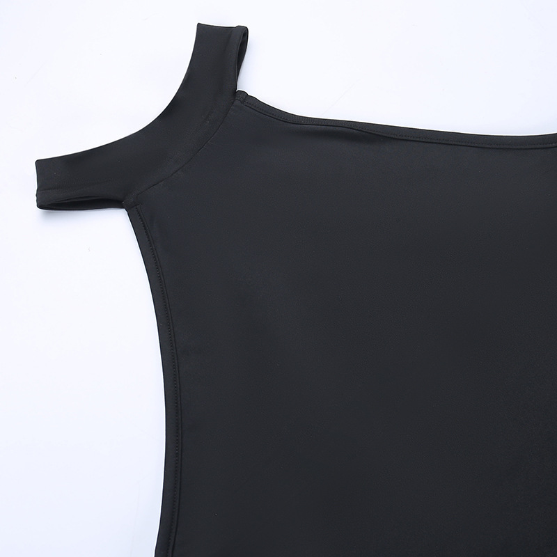 Cowl Cutout High-Waist A-Line Twin Split Dress