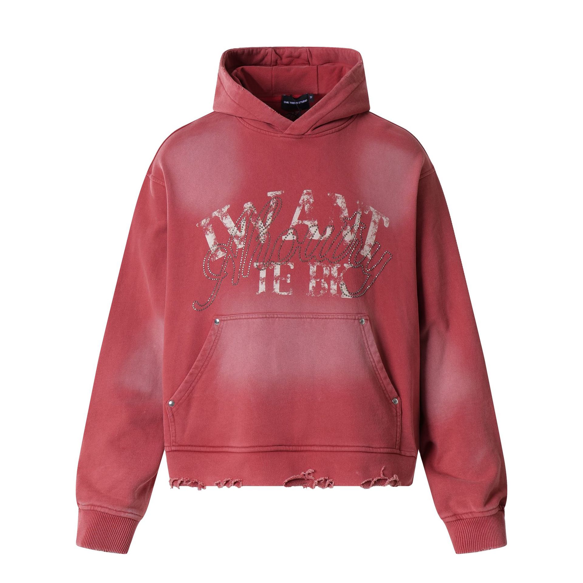 Man's American Retro Cotton Hoodie